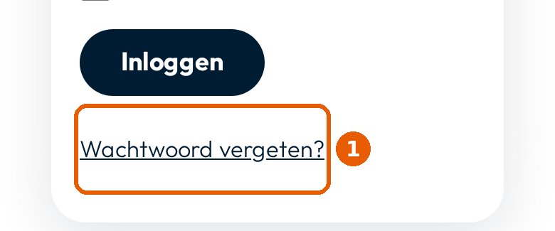 Onder de knop Inloggen staat de link Wachtwoord vergeten?